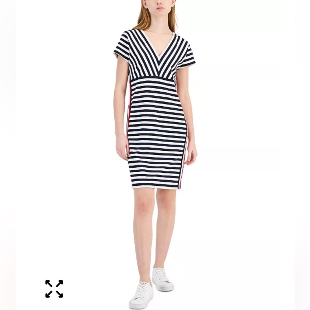 Tommy Hilfiger Dress. Striped Black and White Dress. Size Small Petite